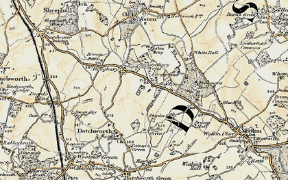 Old map of Hook's Cross in 1898-1899