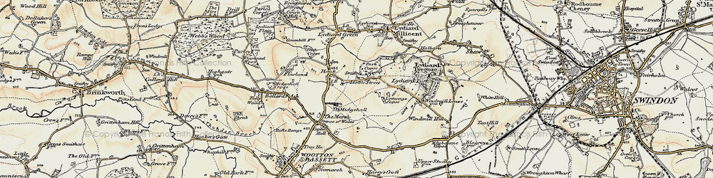 Old map of Letterage Copse in 1898-1899