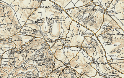 Old map of Burnt Bottom in 1899