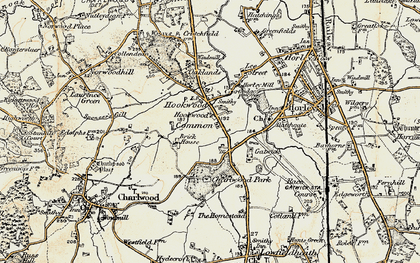 Old map of Hookwood in 1898-1909