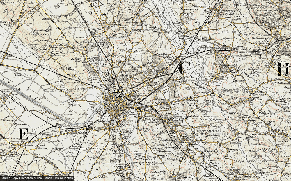 Old Map of Hoole, 1902-1903 in 1902-1903