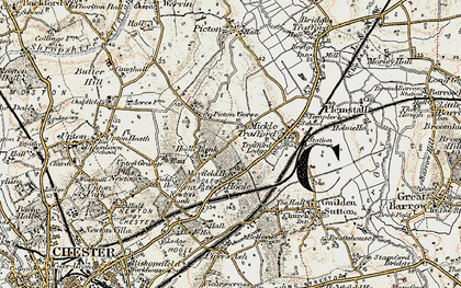 Old map of Hoole Bank in 1902-1903