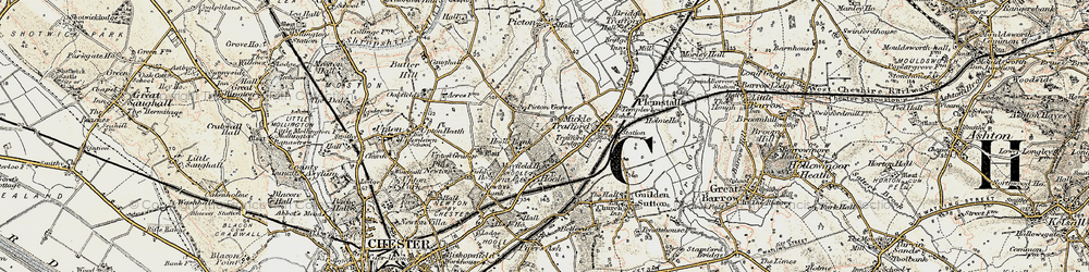 Old map of Hoole Bank in 1902-1903