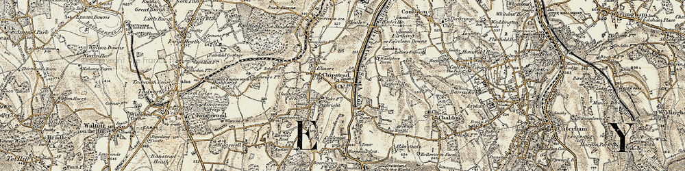 Old map of Hooley in 1897-1909