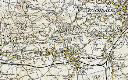 Old map of Hooley Brow in 1903