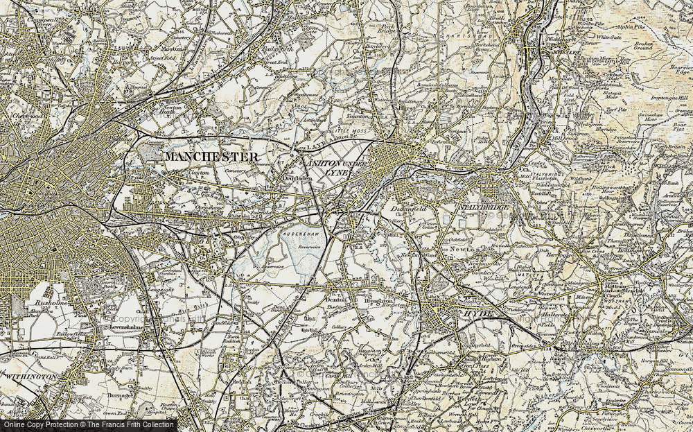 Old Map of Hooley Hill, 1903 in 1903