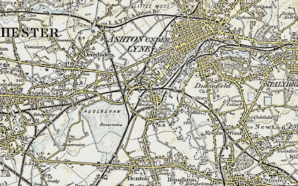 Old map of Hooley Hill in 1903