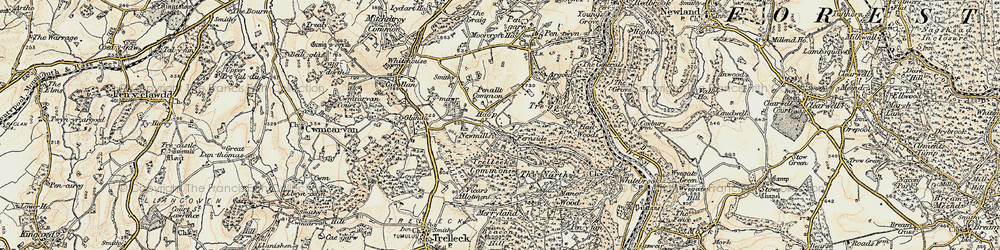 Old map of Hoop in 1899-1900