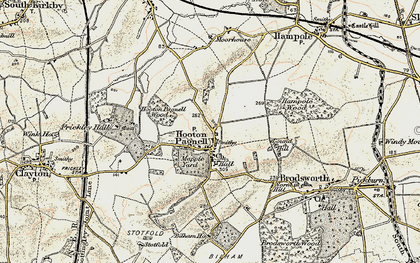 Old map of Hooton Pagnell in 1903