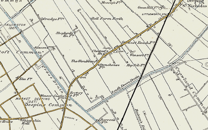Old map of Hop Pole in 1901-1902