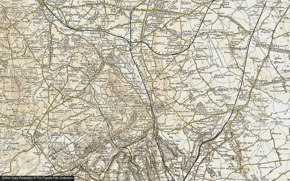 Old Map of Historic Map covering Tir-y-fron in 1902-1903