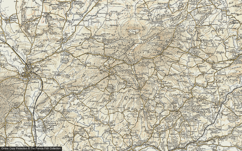 Old Map of Hope Bagot, 1901-1902 in 1901-1902