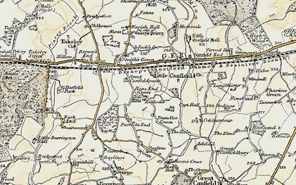Old map of Bullocks in 1898-1899