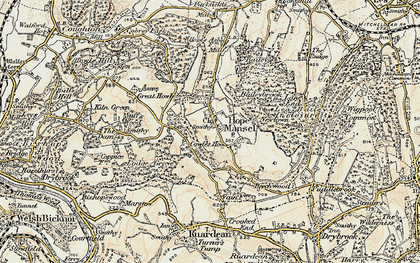 Old map of Hope Mansell in 1899-1900