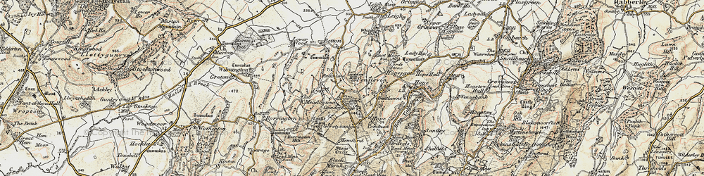 Old map of Whitsburn Hill in 1902-1903