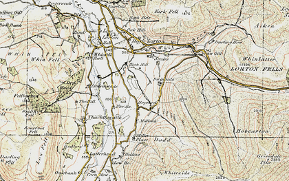 Old map of Whinlatter Pass in 1901-1904