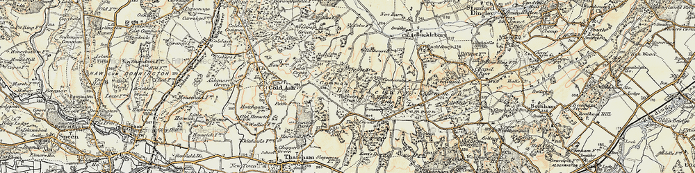 Old map of Hopgoods Green in 1897-1900