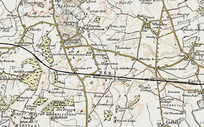 Old map of Whixley Lodge in 1903-1904