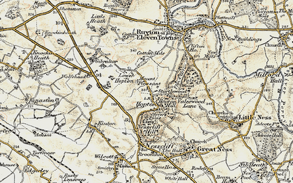 Old map of Hopton in 1902