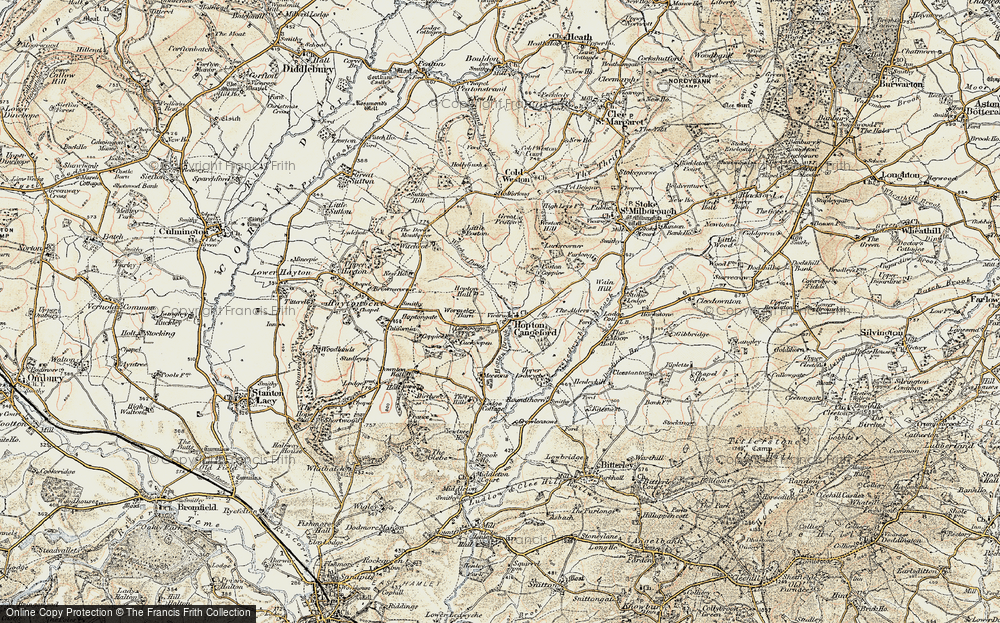 Old Map of Hopton Cangeford, 1901-1902 in 1901-1902
