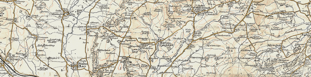 Old map of Hopton Cangeford in 1901-1902