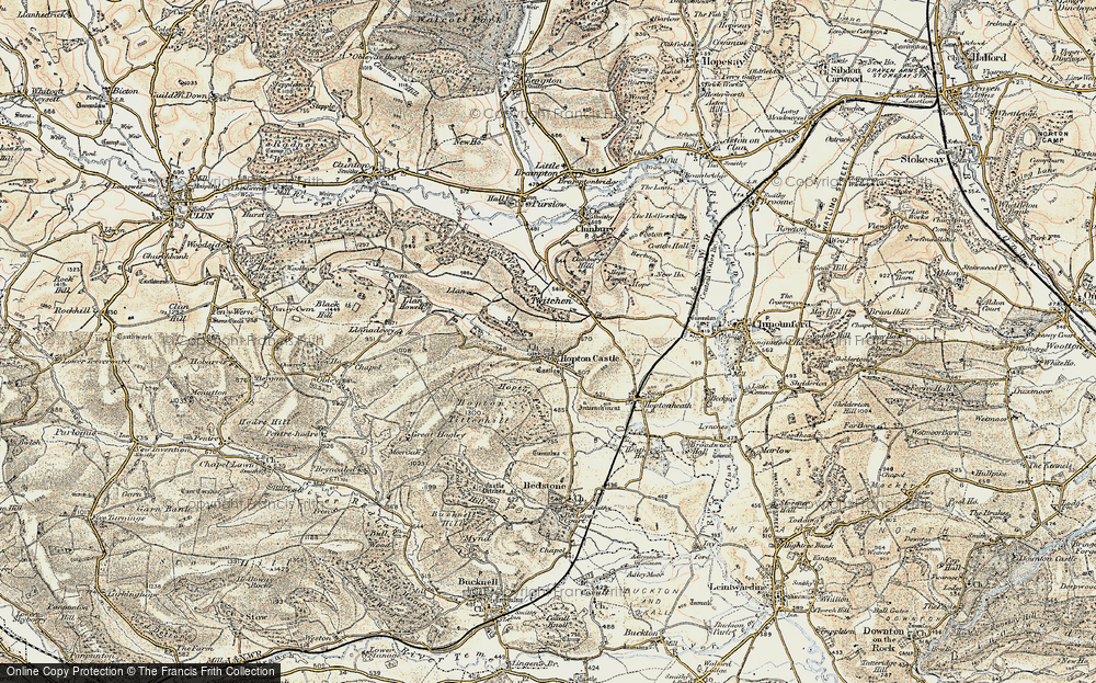 Old Map of Historic Map covering Llanbrook in 1901-1903