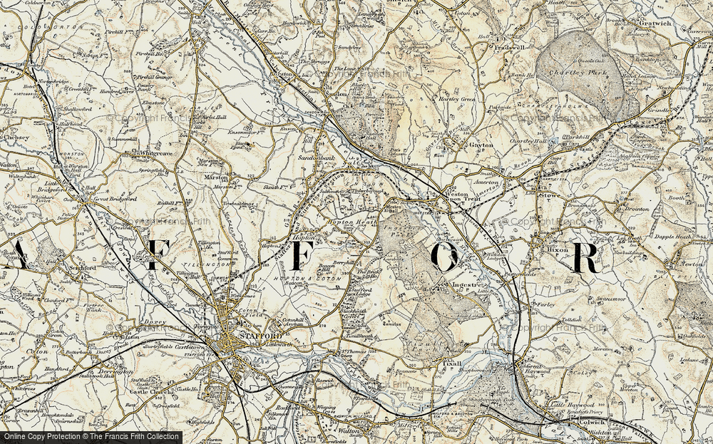 Old Map of Hopton Heath, 1902 in 1902