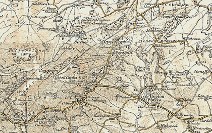 Old map of Hoptonbank in 1901-1902