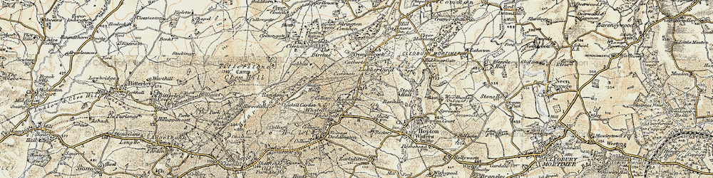 Old map of Hoptonbank in 1901-1902