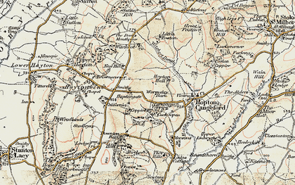 Old map of Hoptongate in 1901-1902