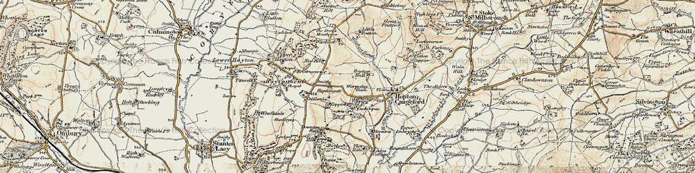 Old map of Witchcot in 1901-1902
