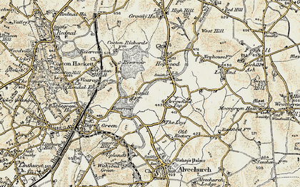 Old map of Hopwood in 1901-1902