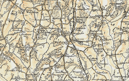 Old map of Horam in 1898