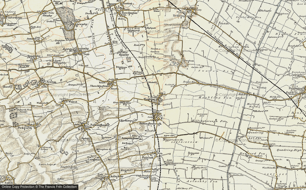 Old Map of Horbling, 1902-1903 in 1902-1903
