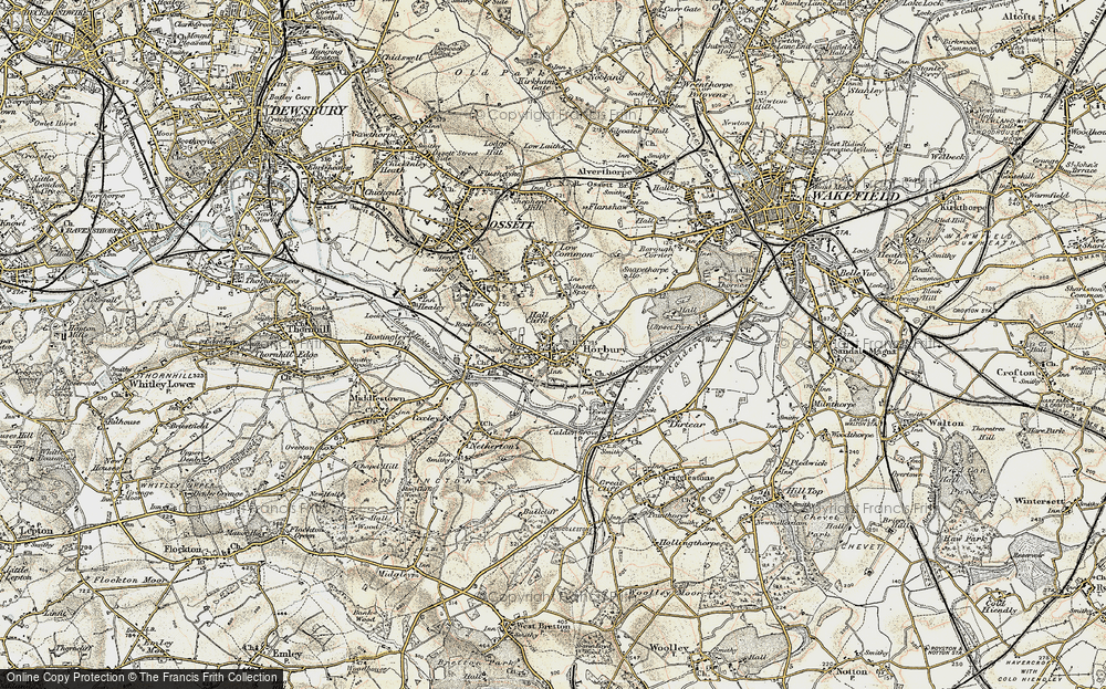 Old Map of Horbury, 1903 in 1903