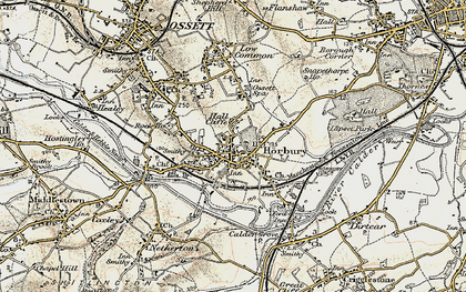 Old map of Horbury in 1903