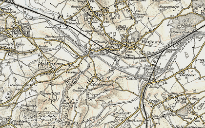 Old map of Horbury Bridge in 1903