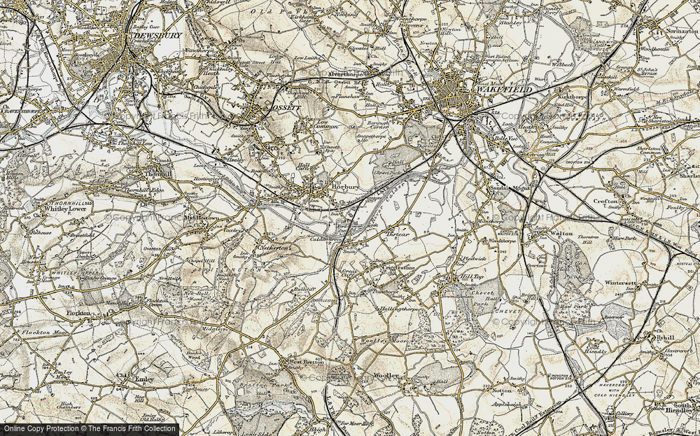 Old Map of Horbury Junction, 1903 in 1903