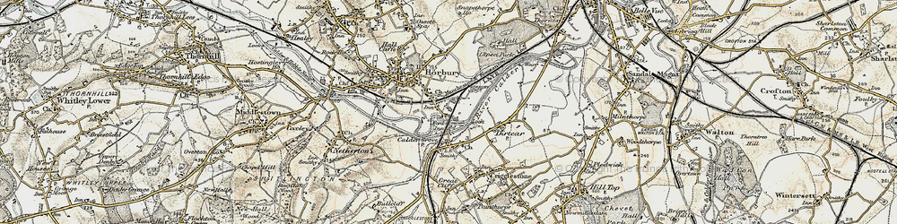 Old map of Horbury Junction in 1903