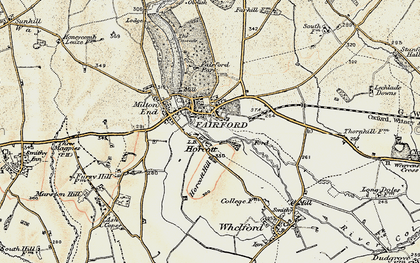 Old map of Horcott in 1898-1899