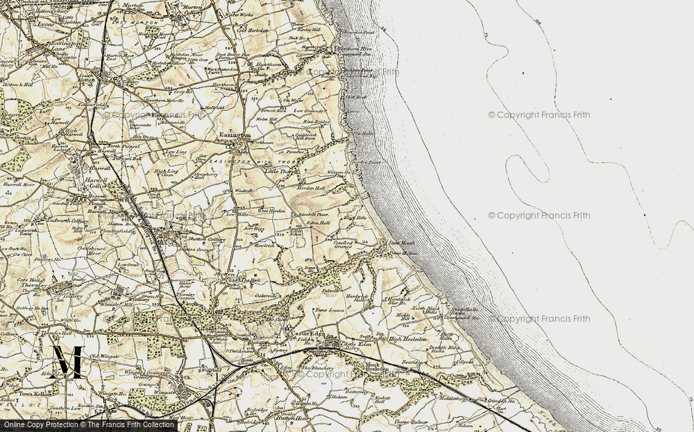 Old Map of Historic Map covering Yoden Village in 1901-1904