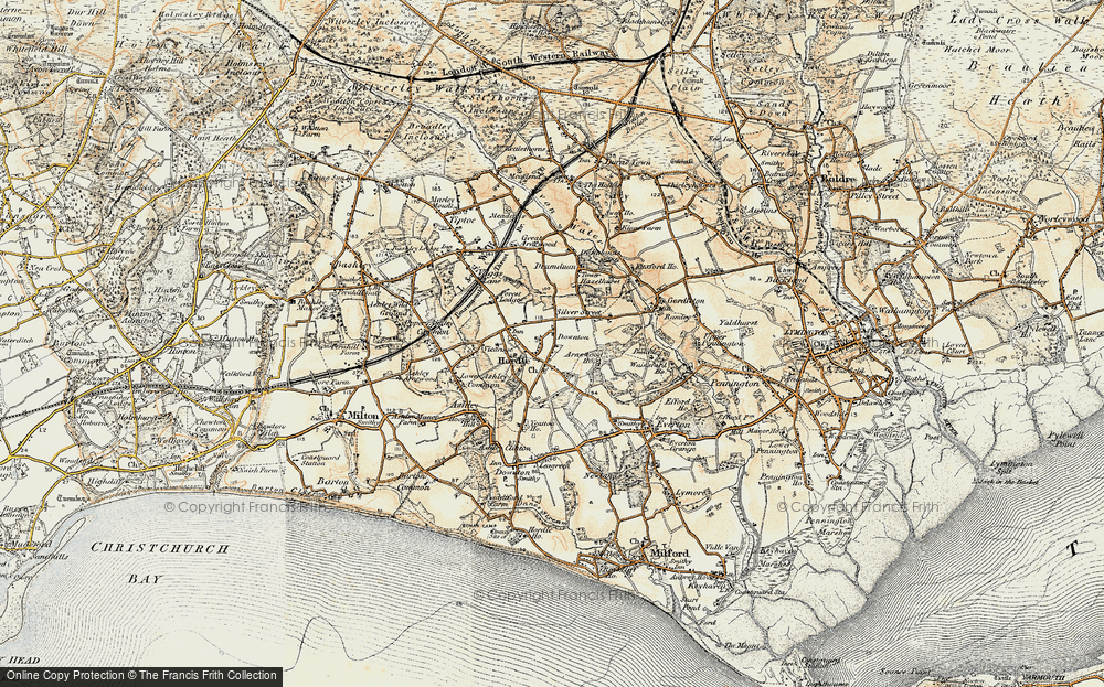 Old Map of Hordle, 1897-1909 in 1897-1909