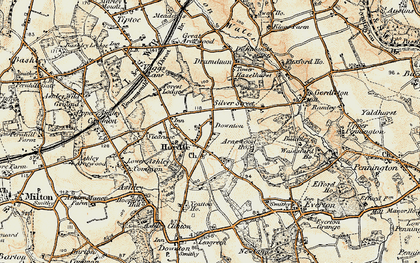 Old map of Hordle in 1897-1909