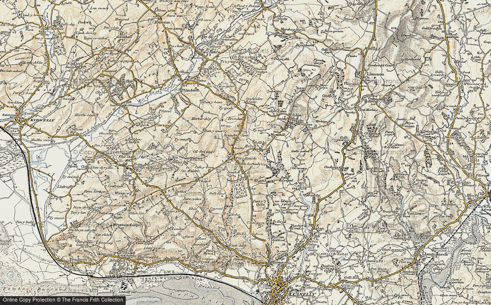Old Map of Horeb, 1900-1901 in 1900-1901