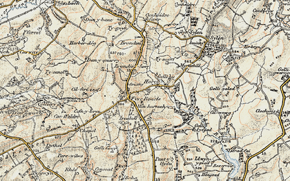 Old map of Horeb in 1900-1901