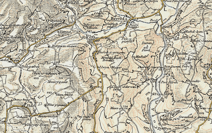 Old map of Aber-Goleu in 1900-1901