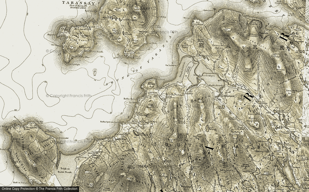 Old Map of Horgabost, 1908-1911 in 1908-1911