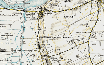 Old map of Horkstow Wolds in 1903-1908