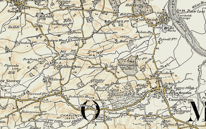 Old map of Horn Hill in 1898-1900