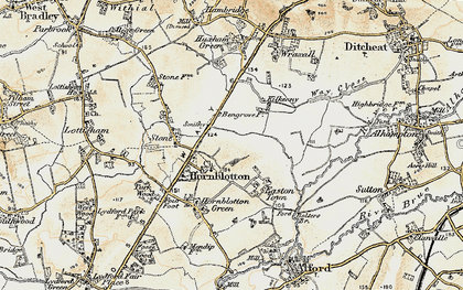Old map of Hornblotton in 1899